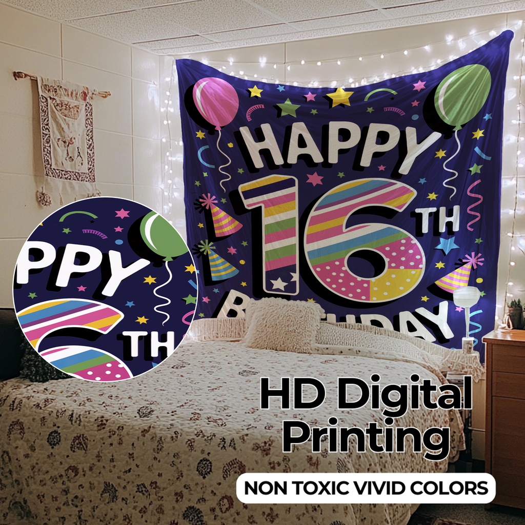 16TH BIRTHDAY WALL TAPESTRY