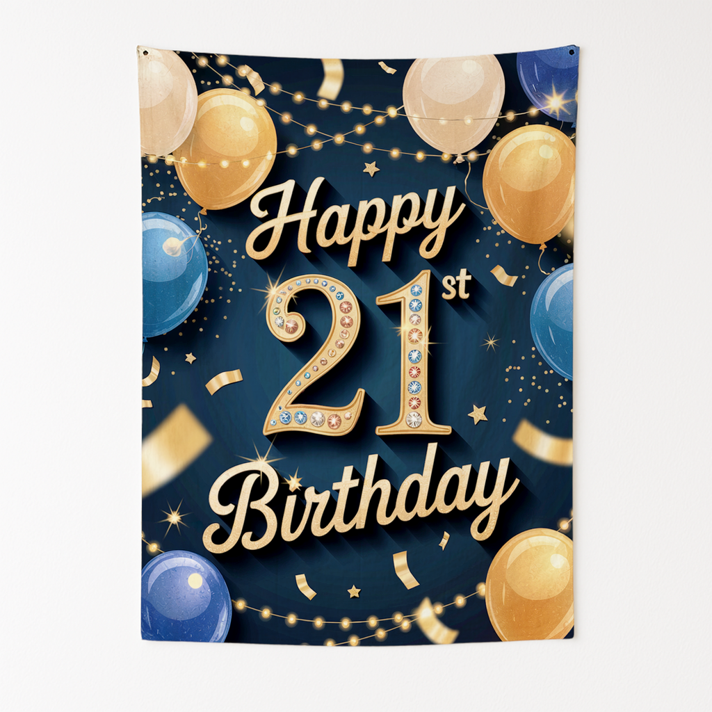 21ST BIRTHDAY WALL TAPESTRY