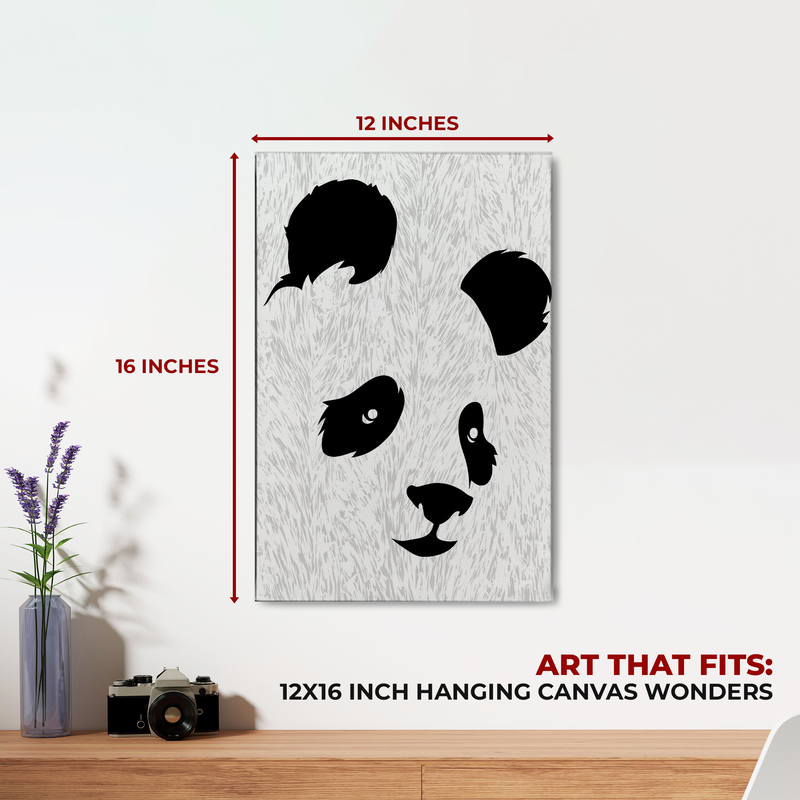 PANDA FACE CANVAS DECOR