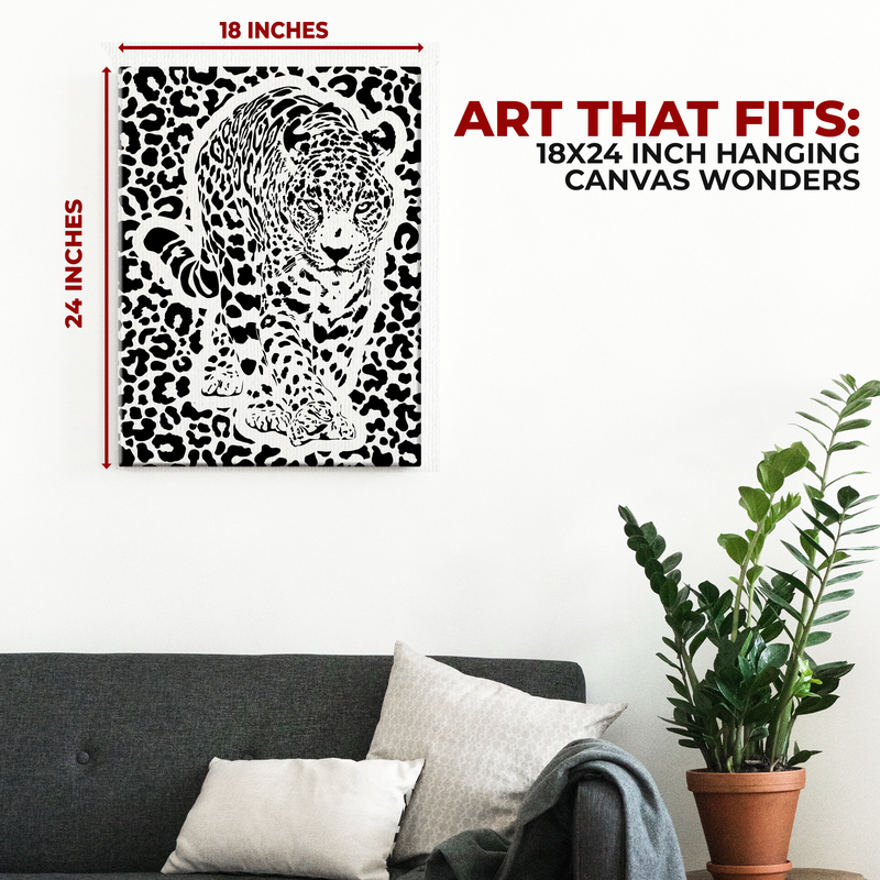 MINIMAL LEOPARD CANVAS DECOR