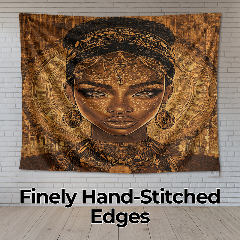 MELANIN QUEEN GLOW WALL TAPESTRY