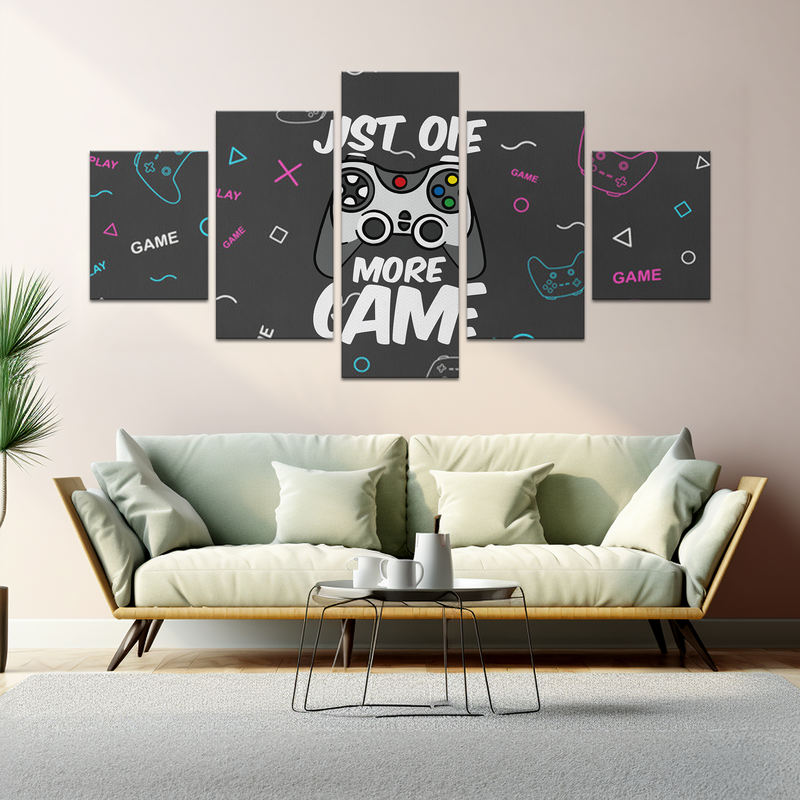 JUST ONE MORE GAME WALL CANVAS