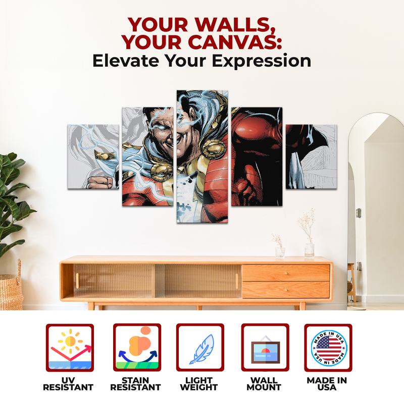SHAZAM COMIC STYLE WALL CANVAS