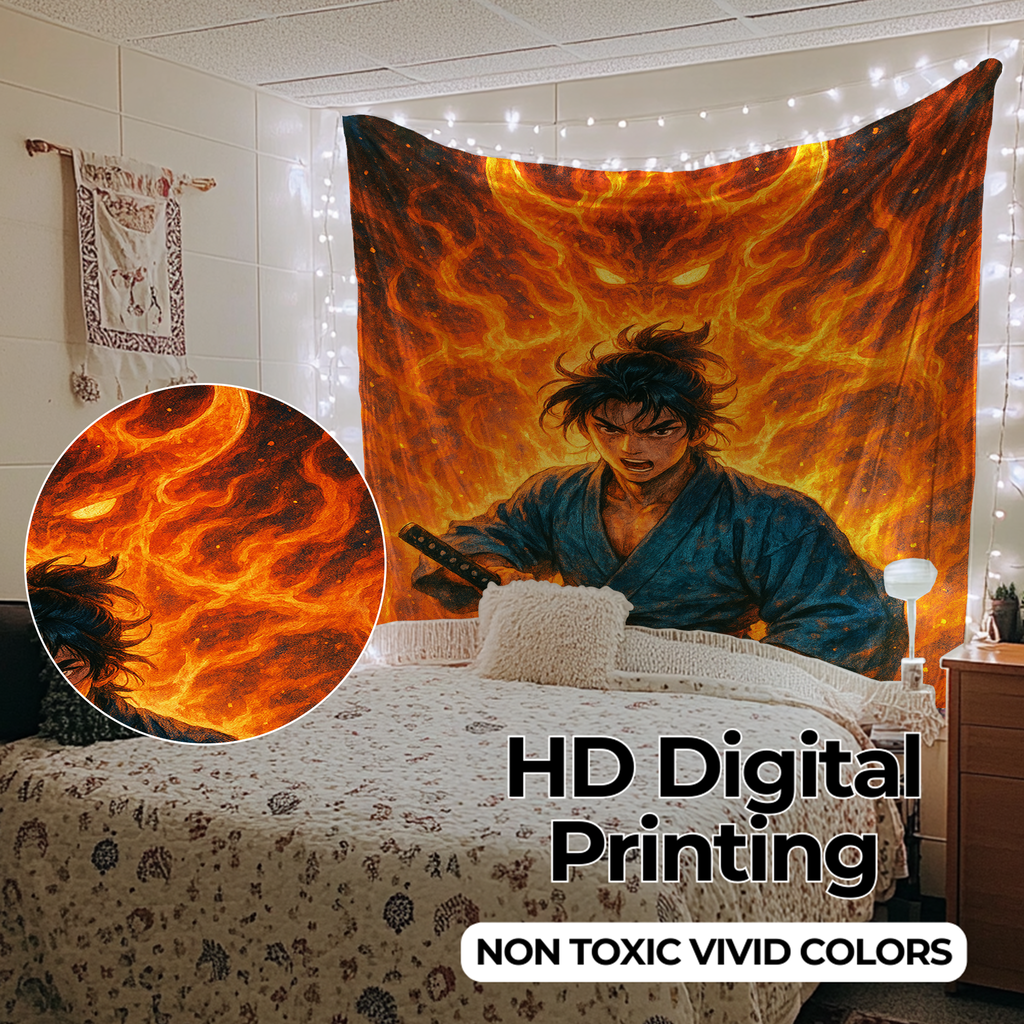 SAMURAI SPIRIT AWAKENING WALL TAPESTRY