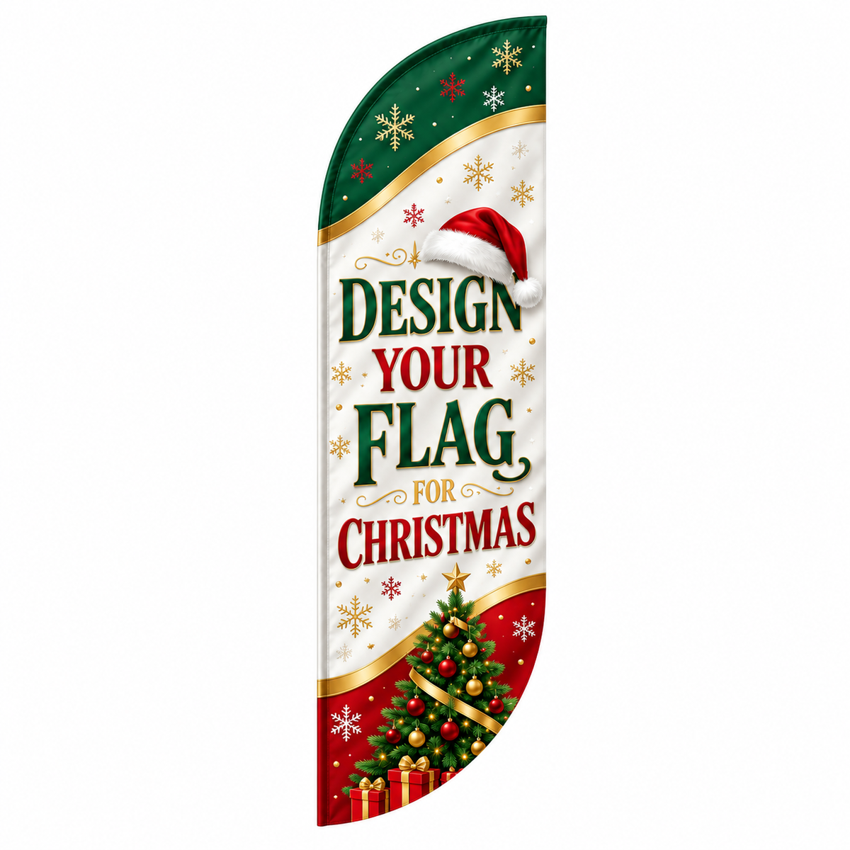 Custom Christmas Feather Flag – Upload Your Own Design, Personalized Holiday Advertising Flag, Business Logo Banner, 8.2 FT