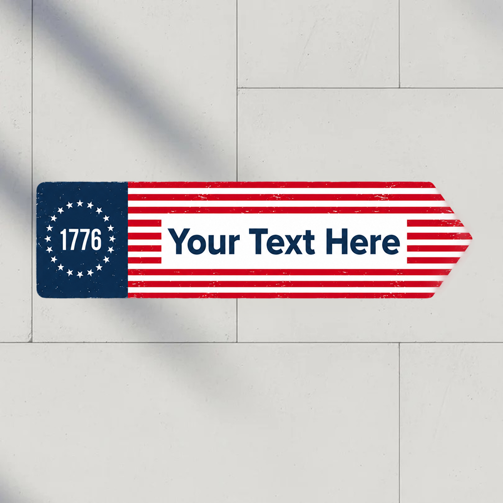 Per Design 250th 4th of July Metal Arrow Sign
