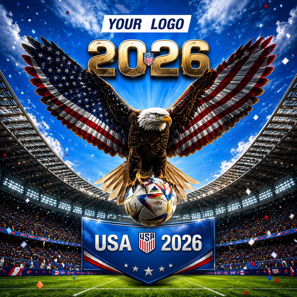 Pre design FIFA World Cup 2026 Banner with X Stand
