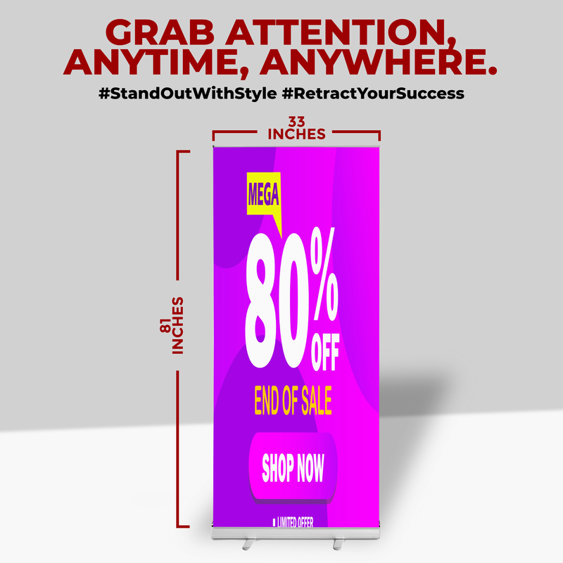 80%OFF SALE BANNER RETRACTABLE