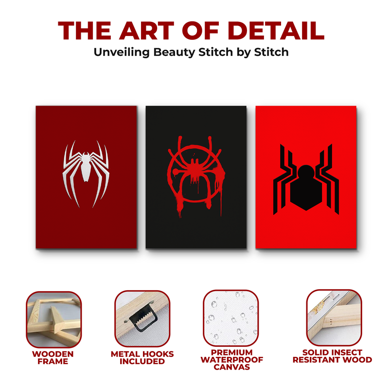 SPIDERMAN LOGOS CANVAS DECOR