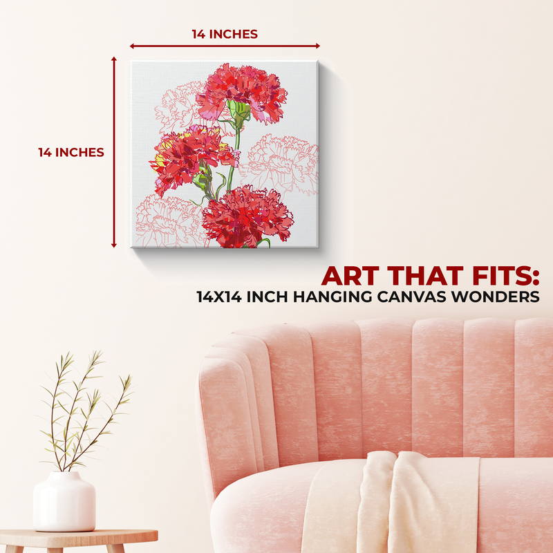 CARNATION SPLASH ART CANVAS