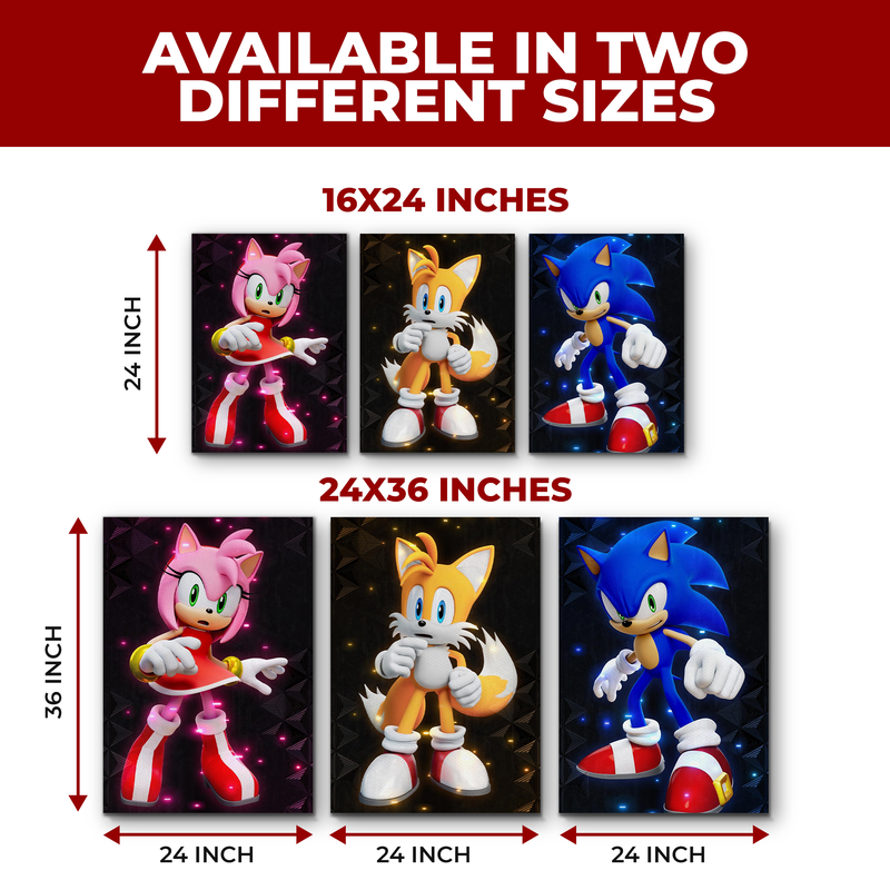 SONIC & FRIENDS CANVAS DECOR