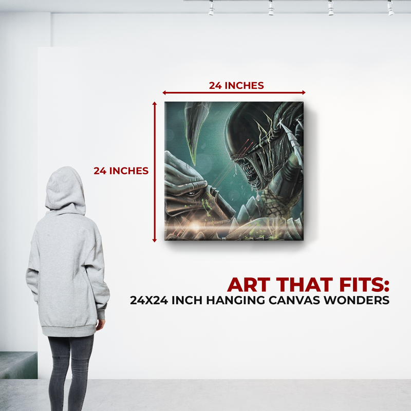 ALIENS VS PREDATOR WALL CANVAS DECOR