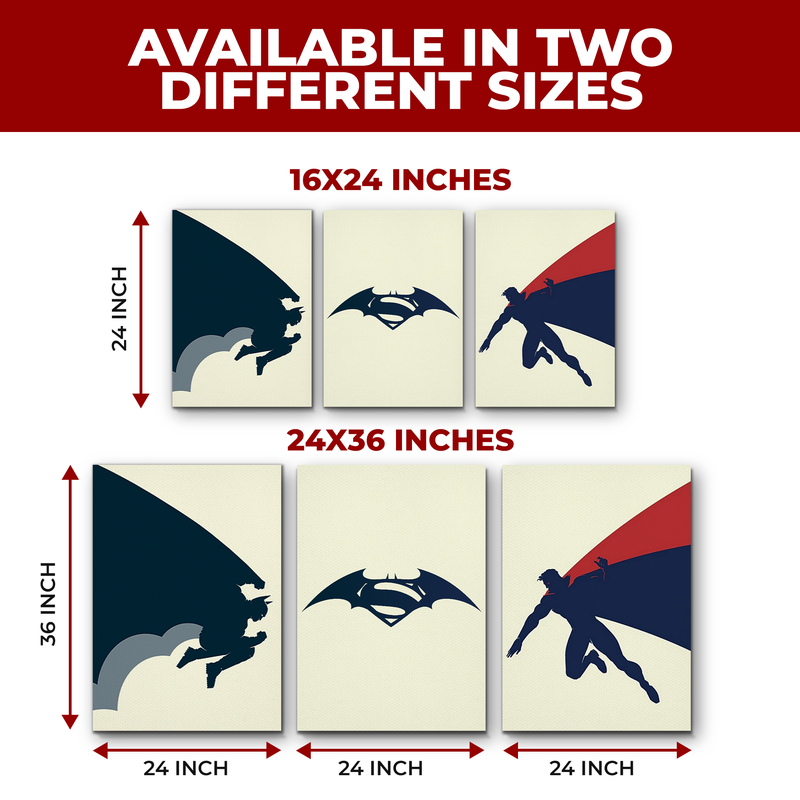 BATMAN & SUPERMAN WALL CANVAS