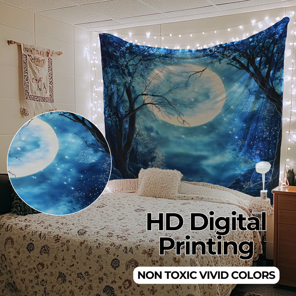 ETHEREAL MOONLIGHT WALL TAPESTRY