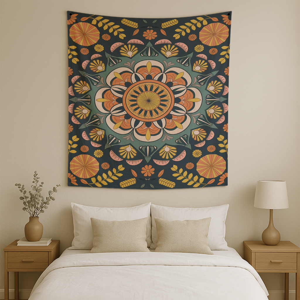 VIBRANT MANDALA TAPESTRY