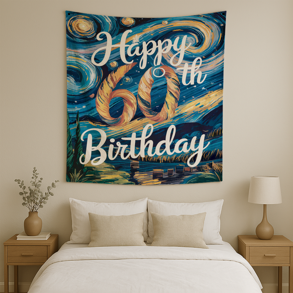 60TH BIRTHDAY WALL TAPESTRY