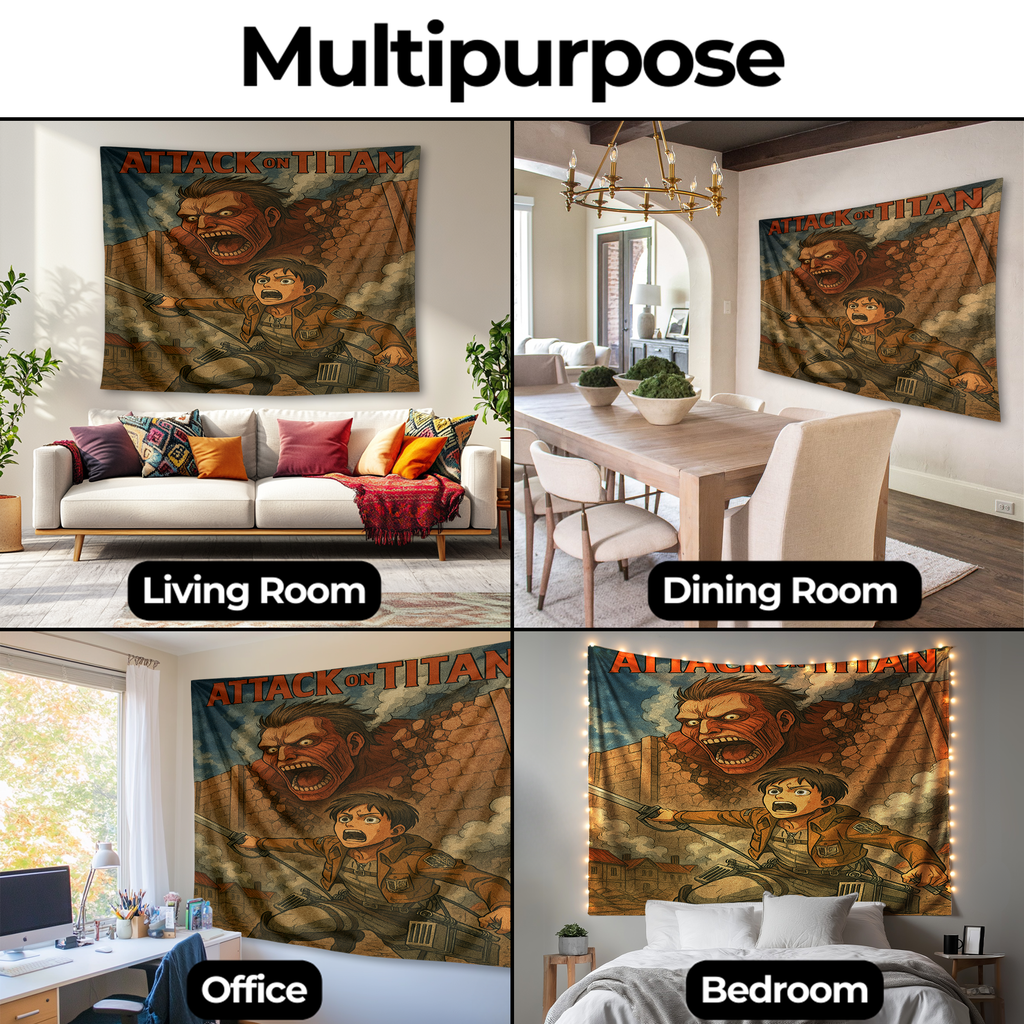 ATTACK ON TITAN: WALL BREACH WALL TAPESTRY