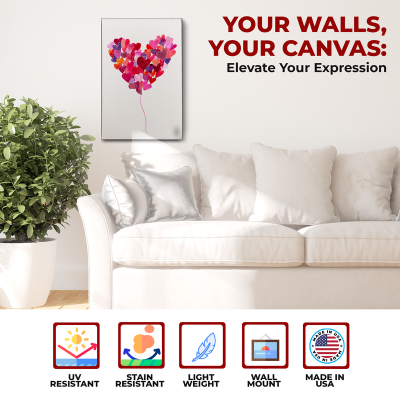 LOVE & HEARTS CANVAS DECOR