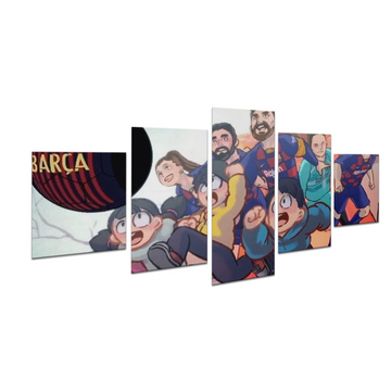 CARTOON BARCELONA CANVAS