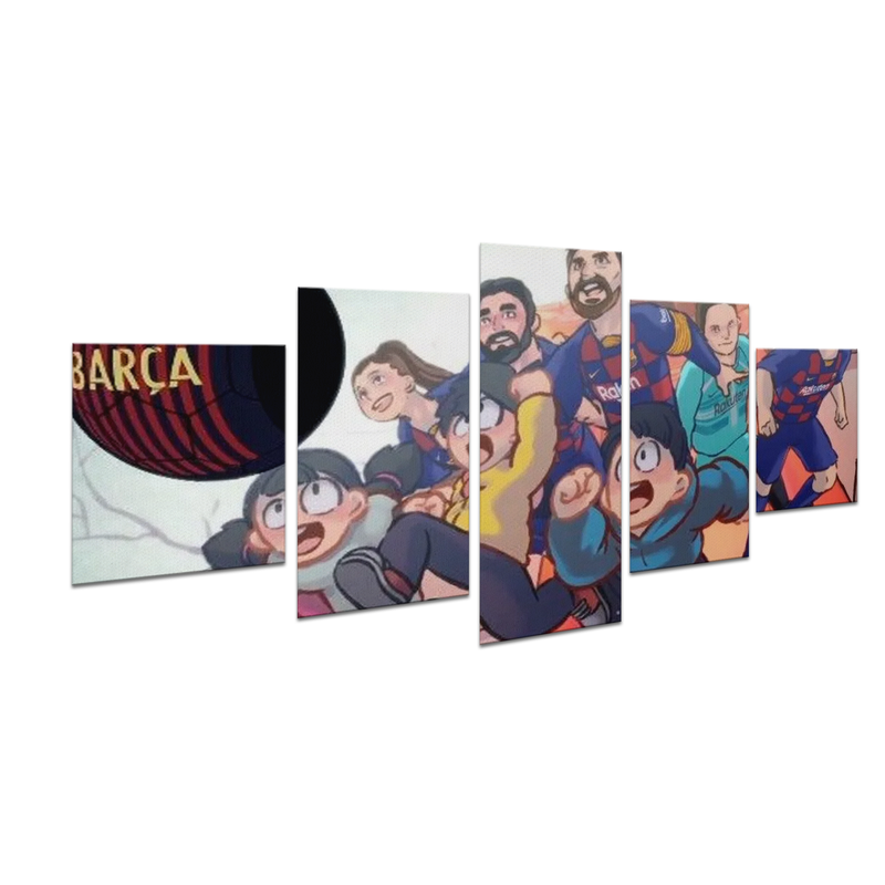 CARTOON BARCELONA CANVAS