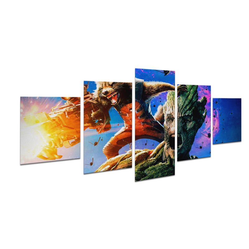 GROOT & ROCKET WALL CANVAS