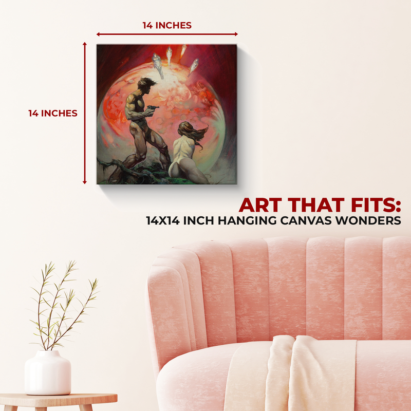 FRANK FRAZETTA RED PLANET MARS WALL CANVAS DECOR