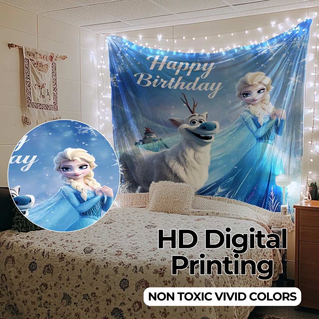 FROZEN BIRTHDAY WALL TAPESTRY