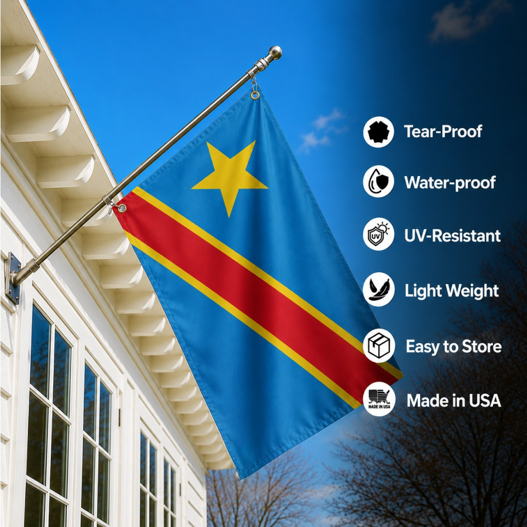 DEMOCRATIC REPUBLIC OF THE CONGO FLAG