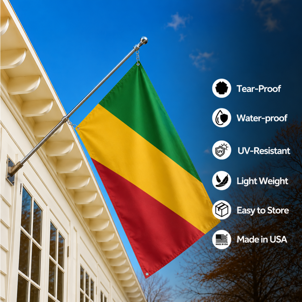 REPUBLIC OF THE CONGO-BRAZZAVILLE FLAG