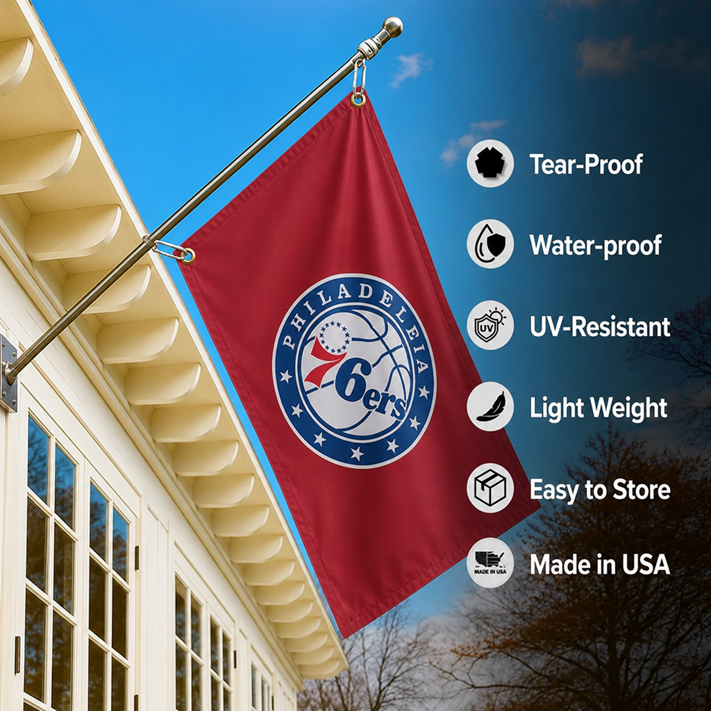 PHILADELPHIA 76ERS FLAG
