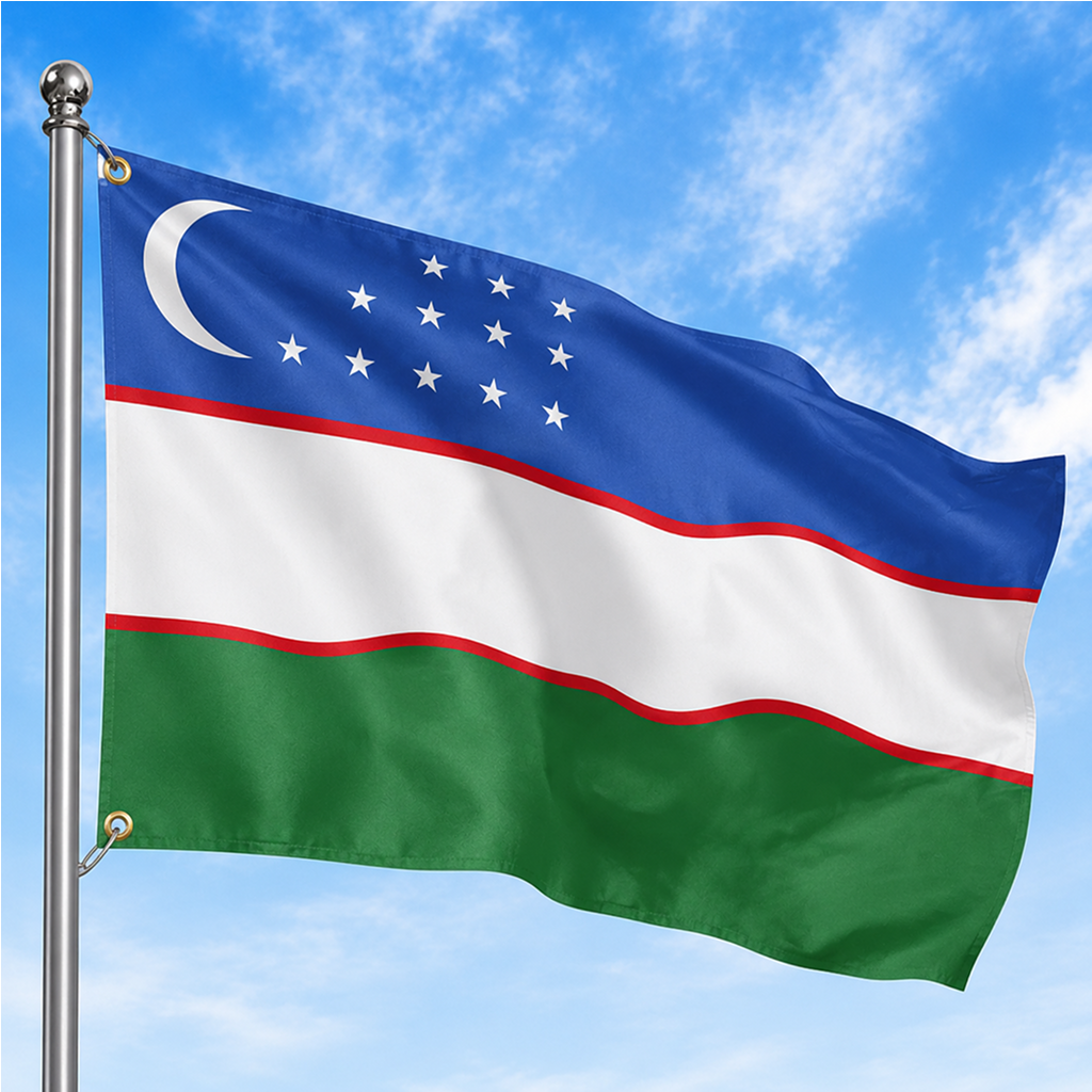 UZBEKISTAN FLAG