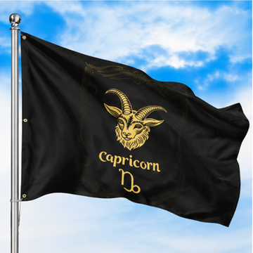 CAPRICORN THE GOAT ZODIAC FLAG
