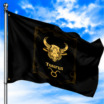 TAURUS THE BULL ZODIAC FLAG