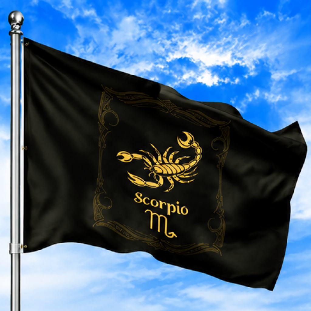 SCORPIO THE SCORPION ZODIAC FLAG