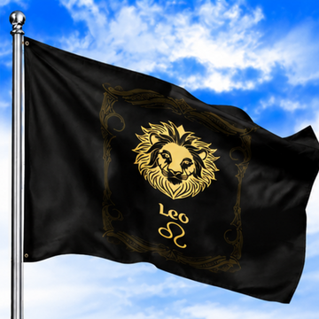 LEO THE LION ZODIAC FLAG