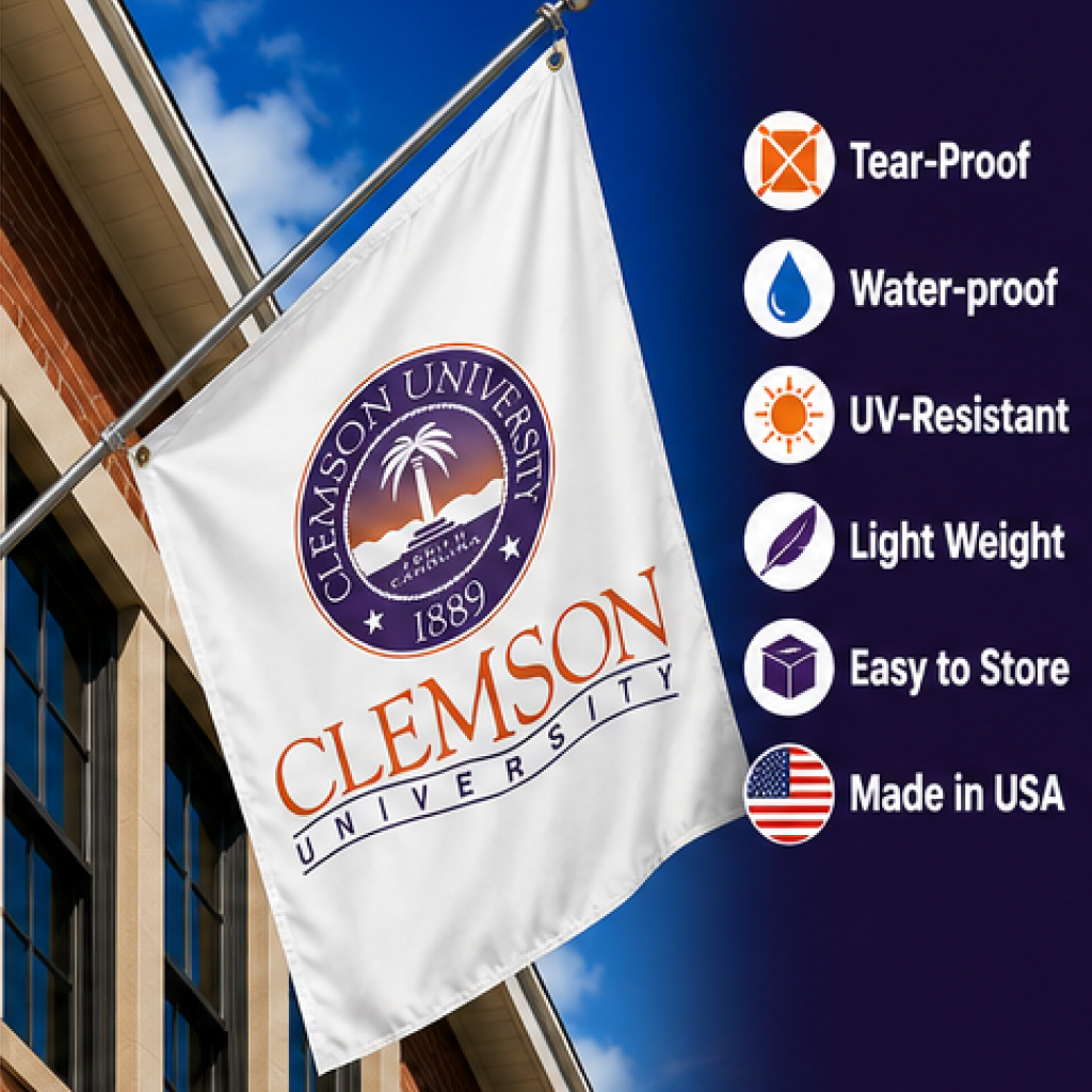 CLEMSON UNIVERSITY FLAG