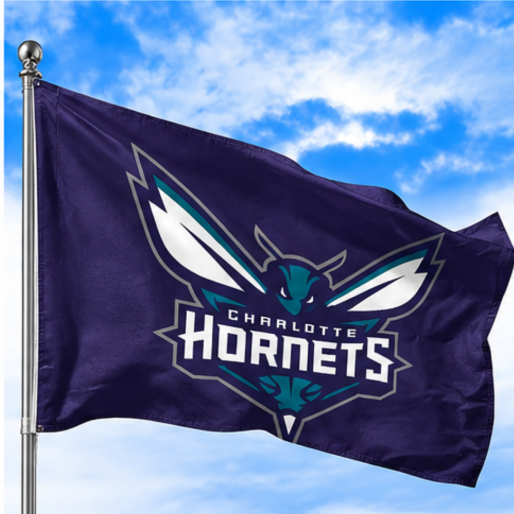 CHARLOTTE HORNETS FLAG