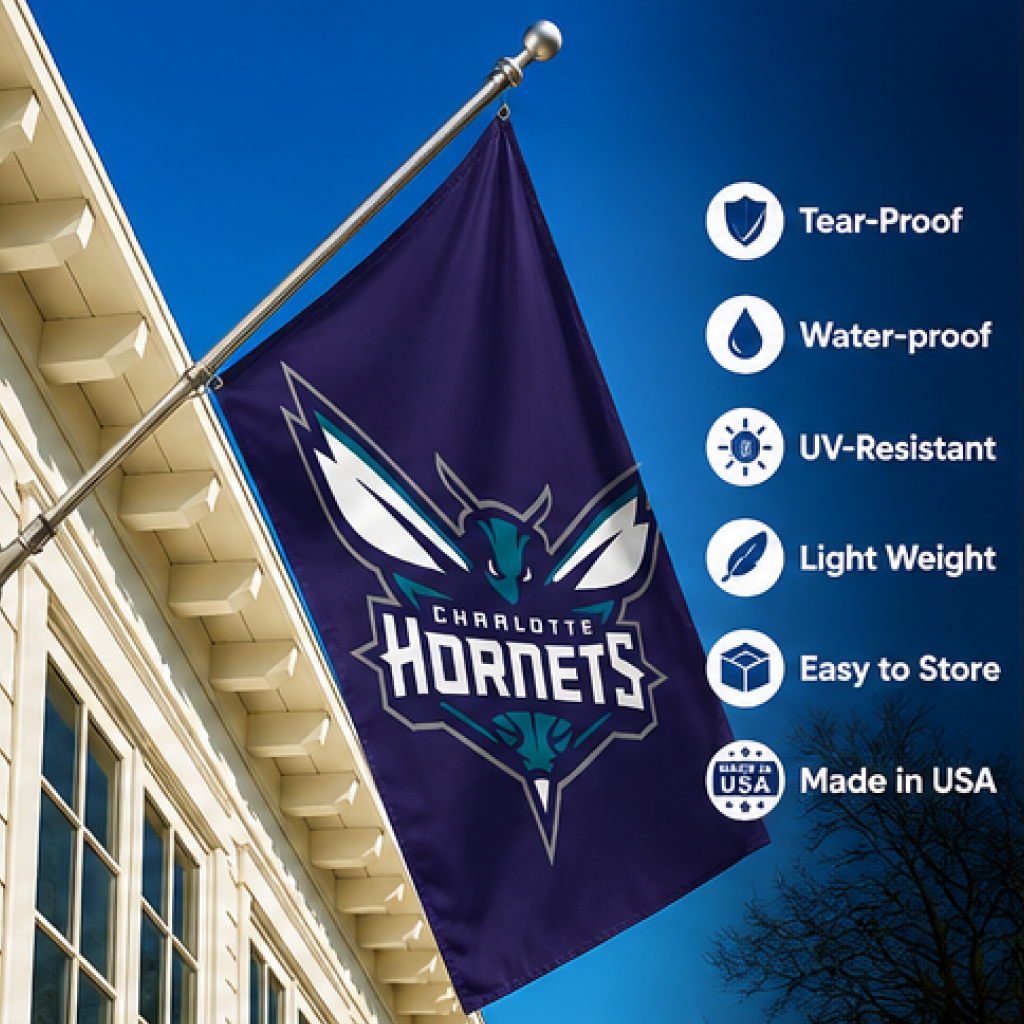 CHARLOTTE HORNETS FLAG