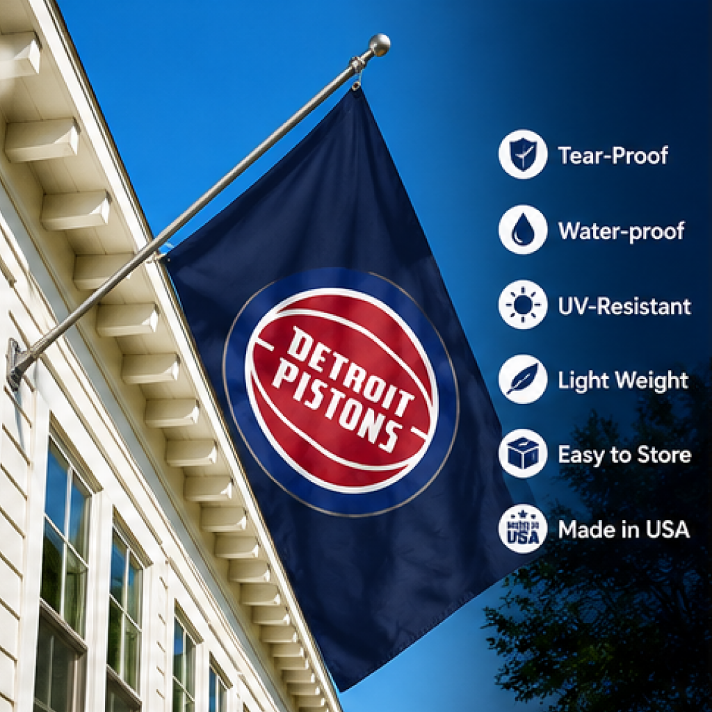 DETROIT PISTONS FLAG