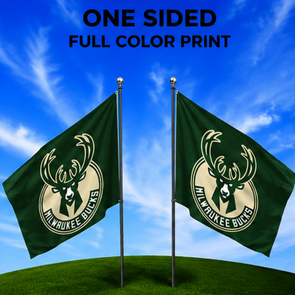 MILWAUKEE BUCKS FLAG