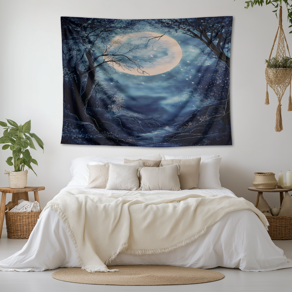 ETHEREAL MOONLIGHT WALL TAPESTRY