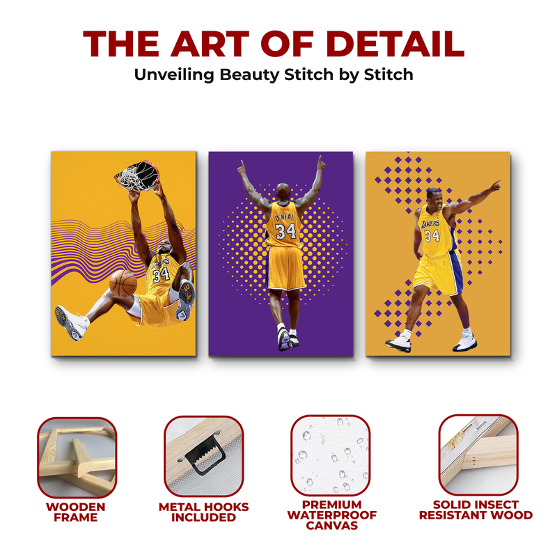 O'NEAL/ LAKERS WALL CANVAS