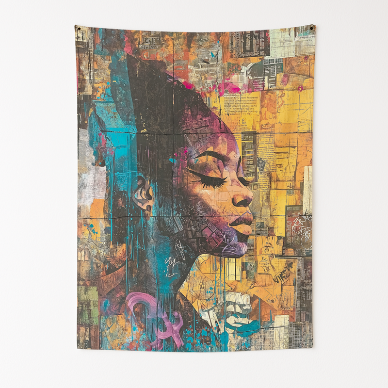URBAN STREET ART ESSENCE WALL TAPESTRY