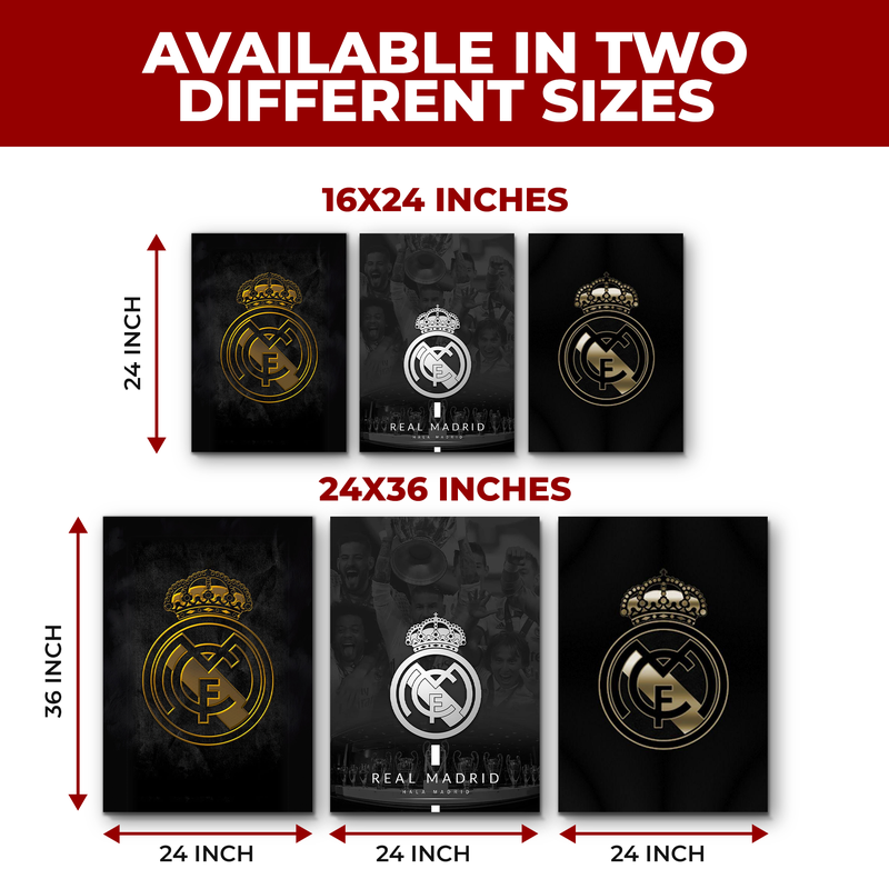 REAL MADRID FC LOGO WALL CANVAS