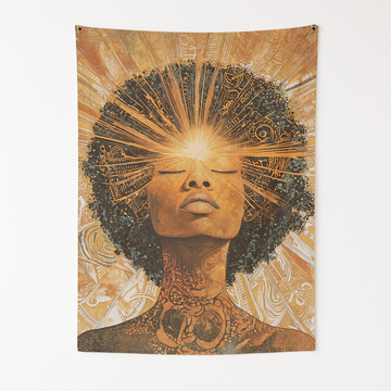 AFRO GODDESS AWAKENING WALL TAPESTRY