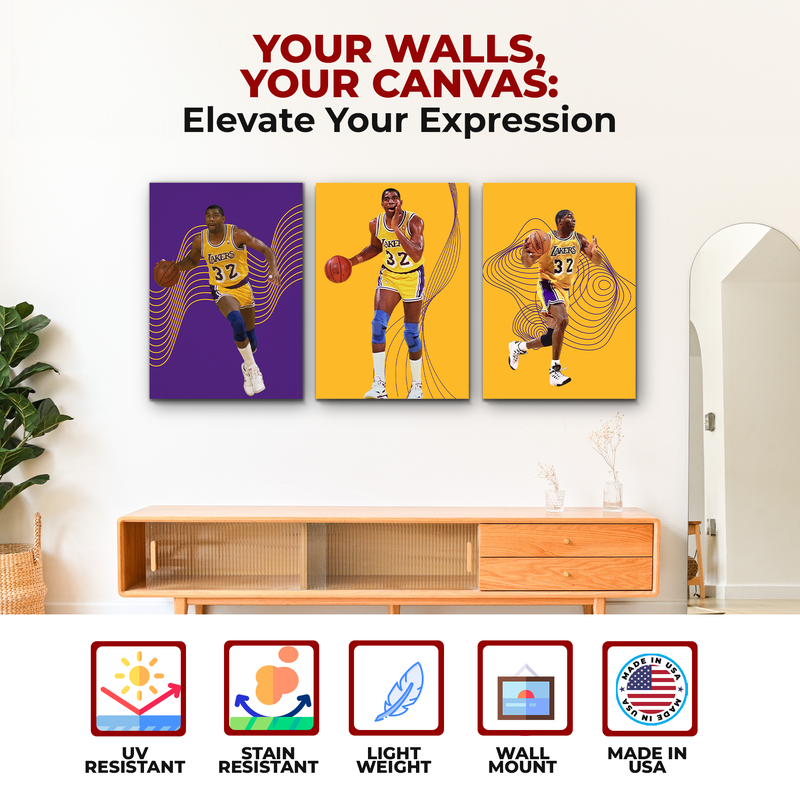 JOHNSON/ LAKERS WALL CANVAS