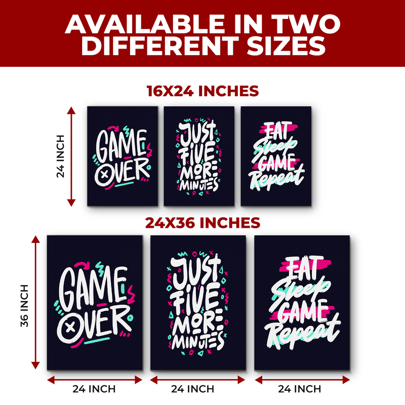 GAME OVER CANVAS DECOR