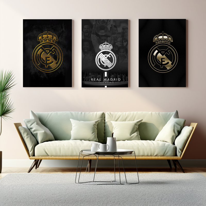 REAL MADRID FC LOGO WALL CANVAS