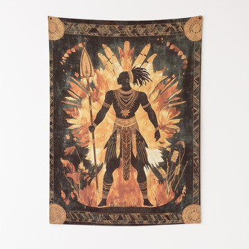ANCESTRAL WARRIOR STRENGTH WALL TAPESTRY