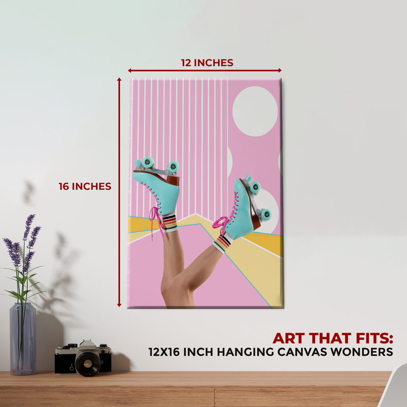 RETRO ROLLER SKATING DECOR CANVAS
